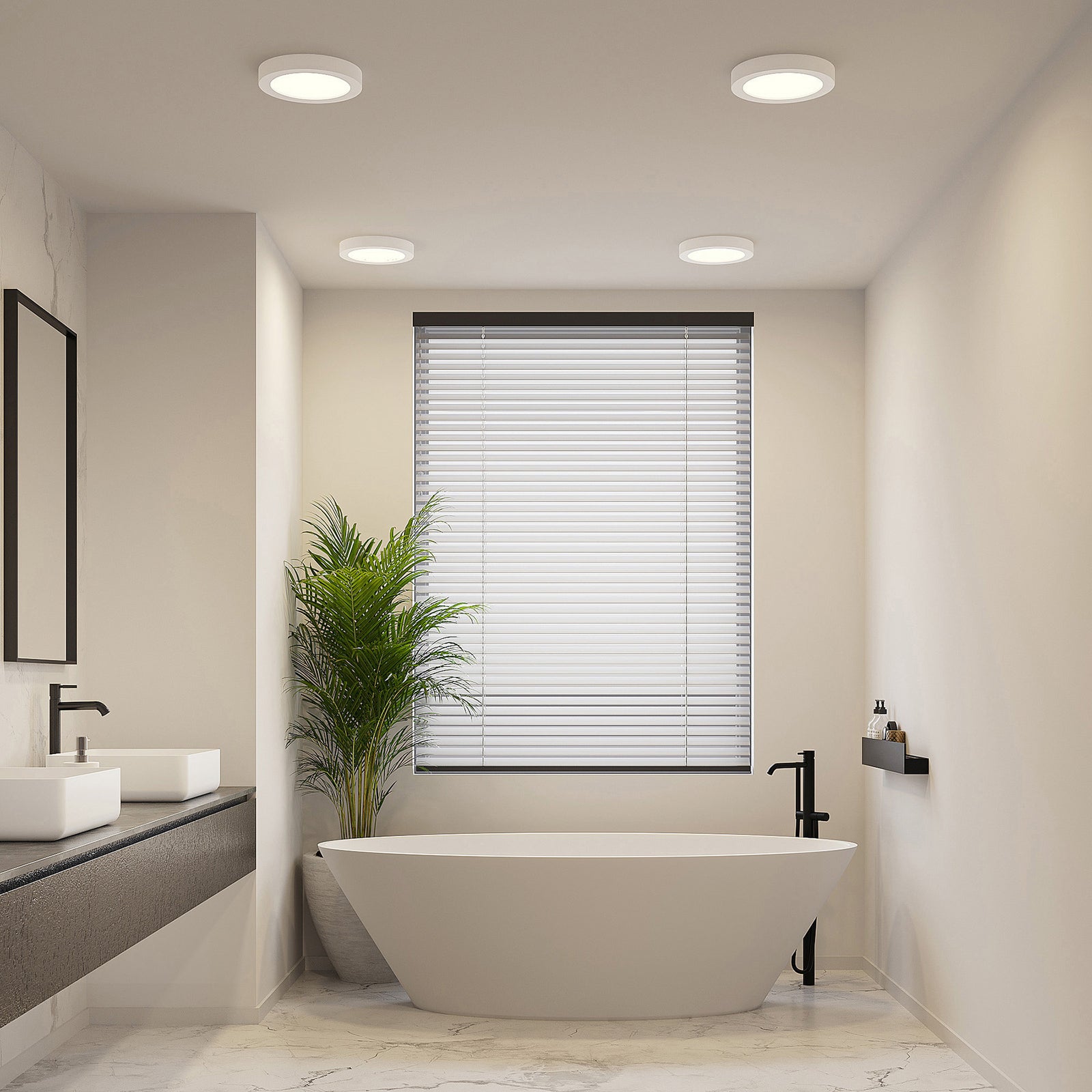 LED taklampe Edwina dimbar hvit detalj av lys