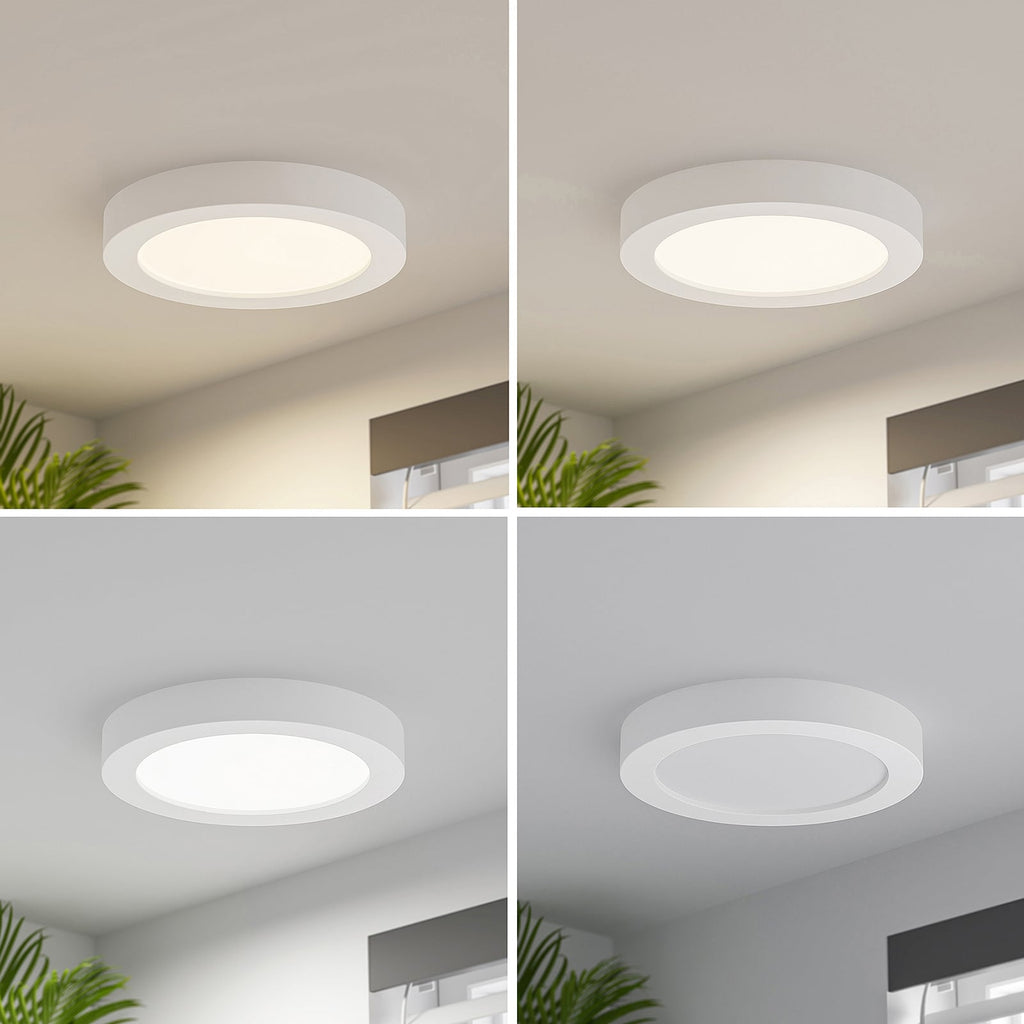 LED taklampe Edwina dimbar hvit med DIP-bryter