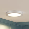 LED taklampe Edwina dimbar sølv Ø23 cm forfra