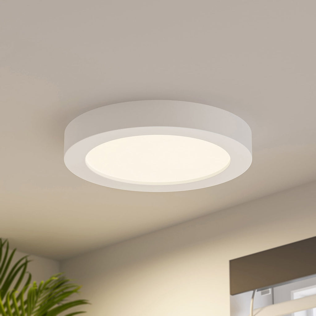 LED taklampe Edwina hvit Ø25 cm CCT dimbar IP44 forfra
