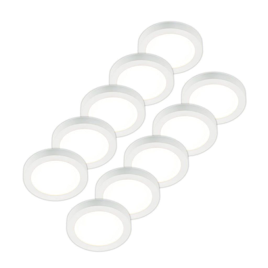 LED taklampe Edwina hvit Ø25 cm IP44 dimbar forfra