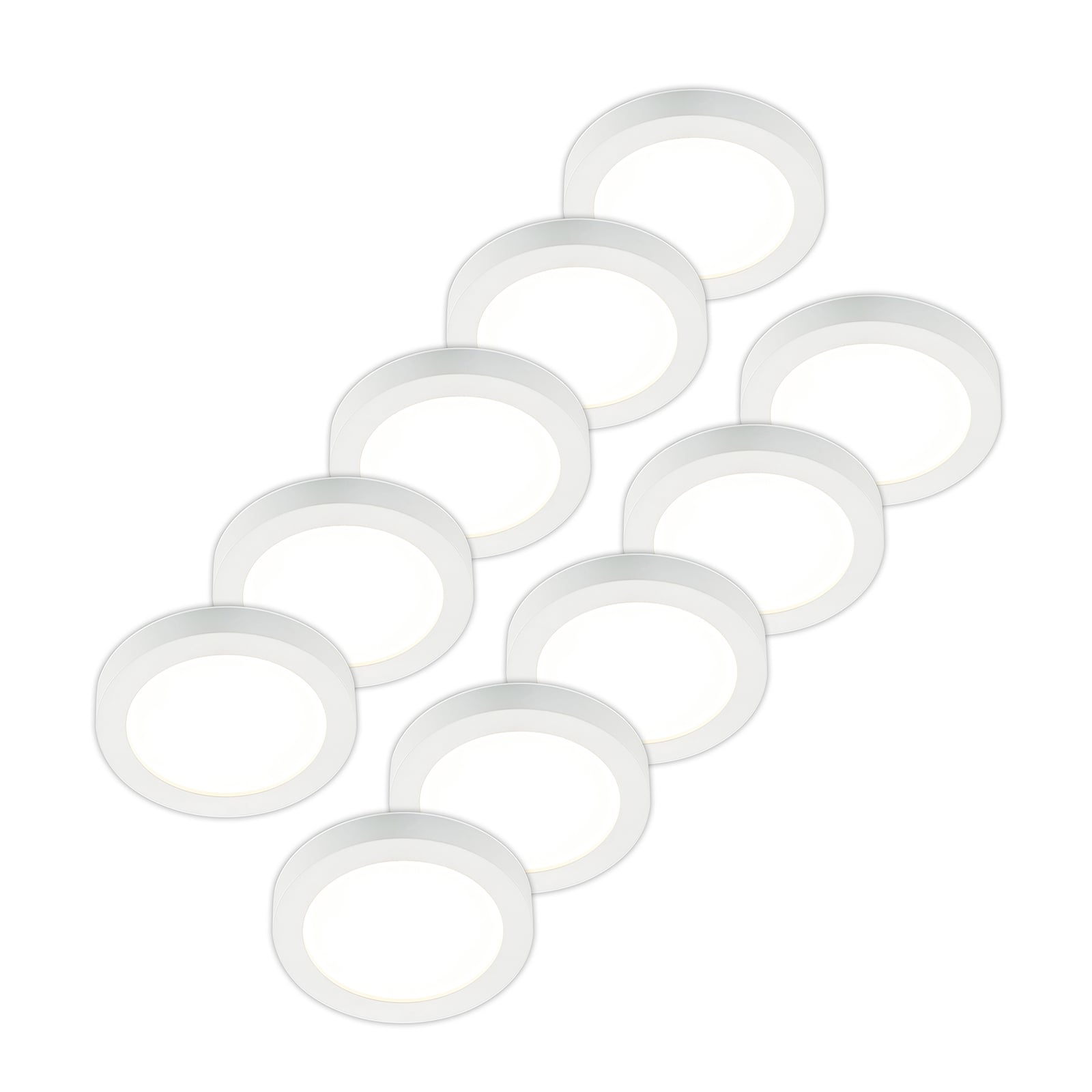 LED taklampe Edwina hvit Ø25 cm IP44 dimbar forfra