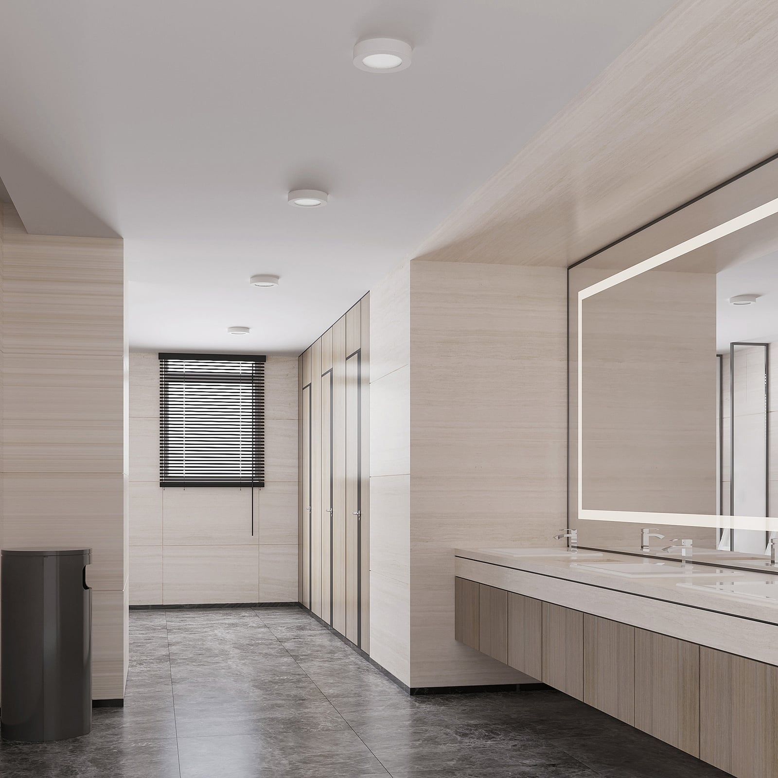 LED taklampe Edwina hvit montert i tak