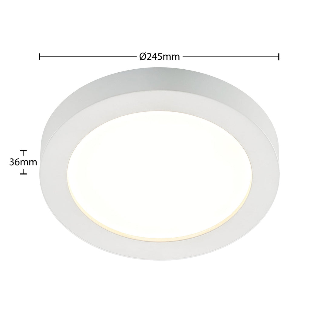 LED taklampe Edwina nærbilde av IP44 merke