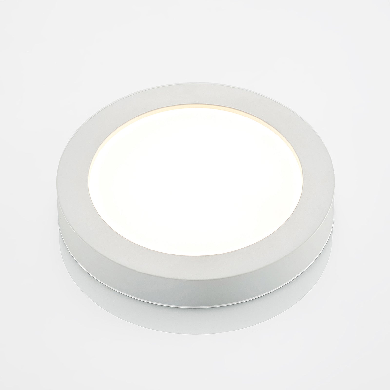LED taklampe Edwina hvit Ø25 cm IP44 dimbar nærbilde av DIP-bryter