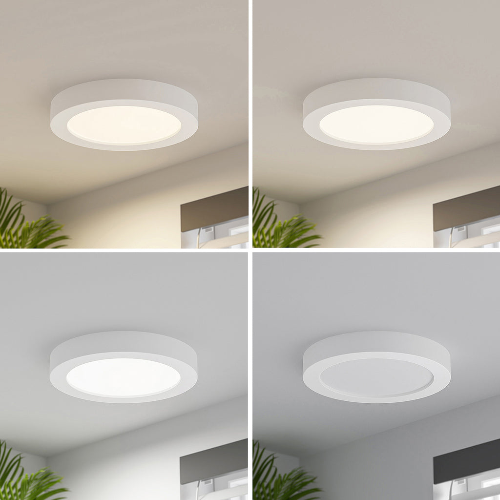 LED taklampe Edwina hvit Ø25 cm IP44 dimbar lys spredning