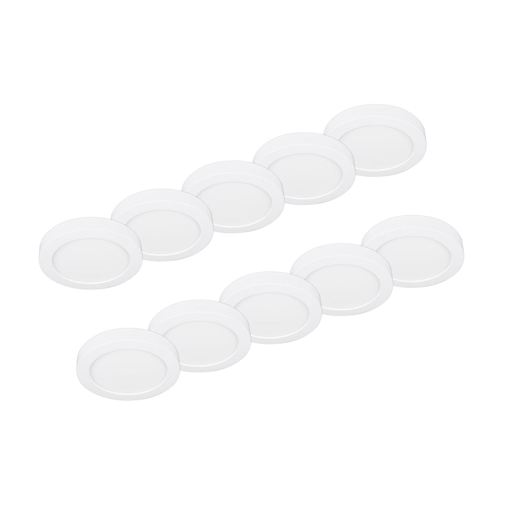 LED taklampe Edwina hvit dimbar IP44 Ø12 cm forfra