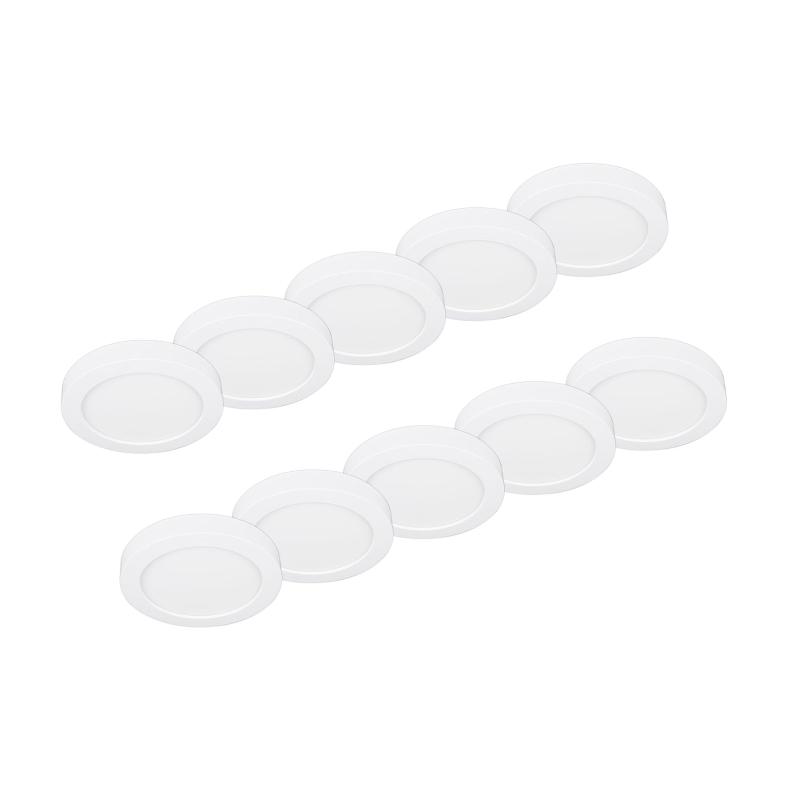 LED taklampe Edwina hvit dimbar IP44 Ø12 cm forfra