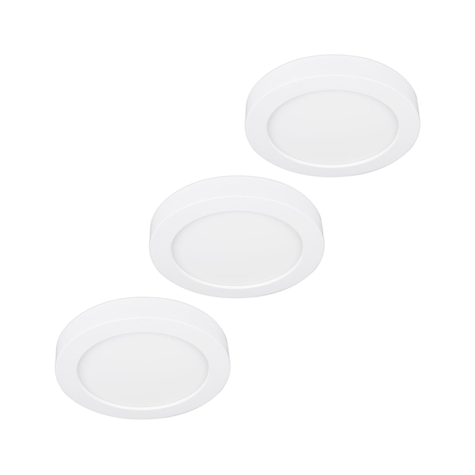 LED taklampe Edwina hvit dimbar IP44 Ø18 cm forfra