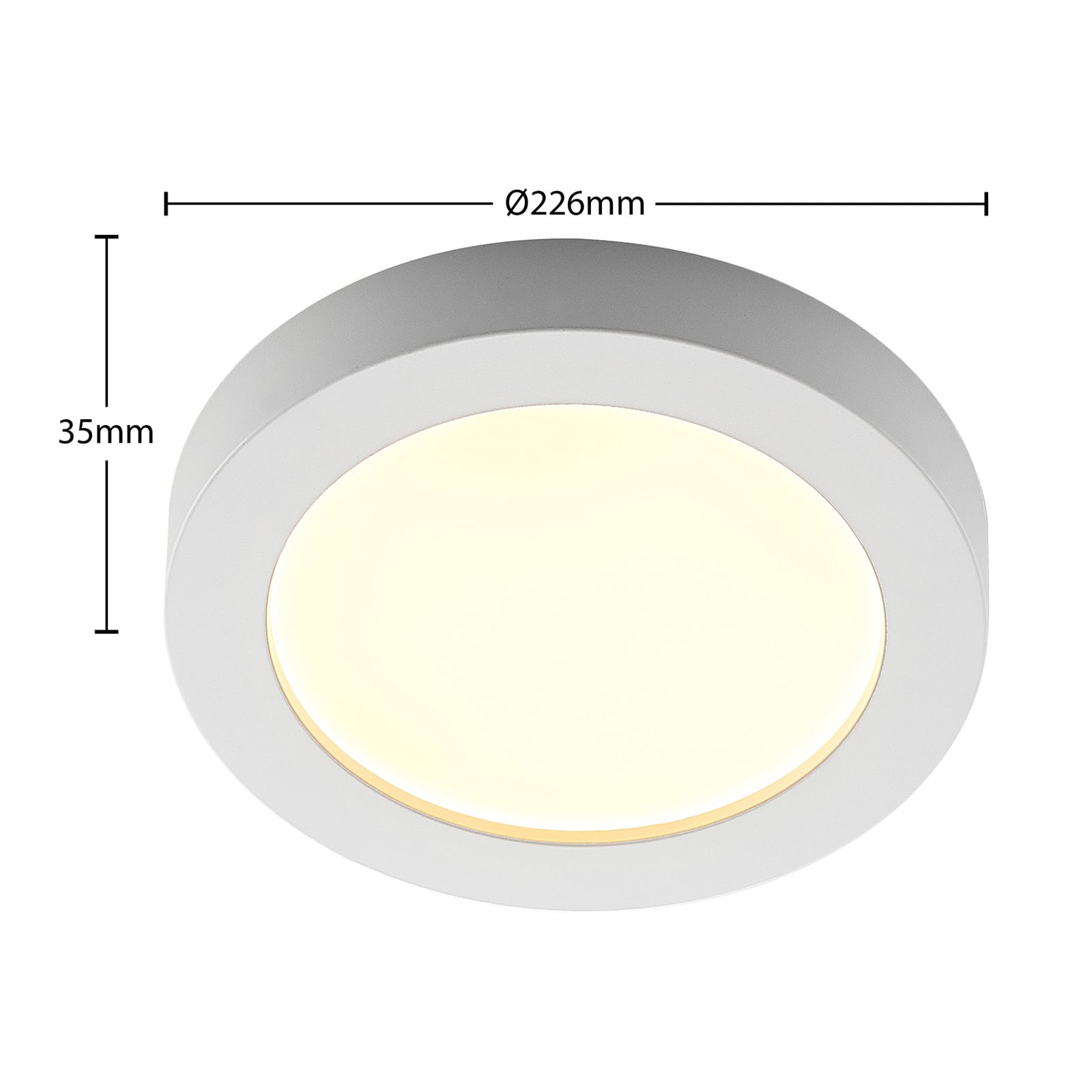 LED taklampe Edwina hvit nærbilde