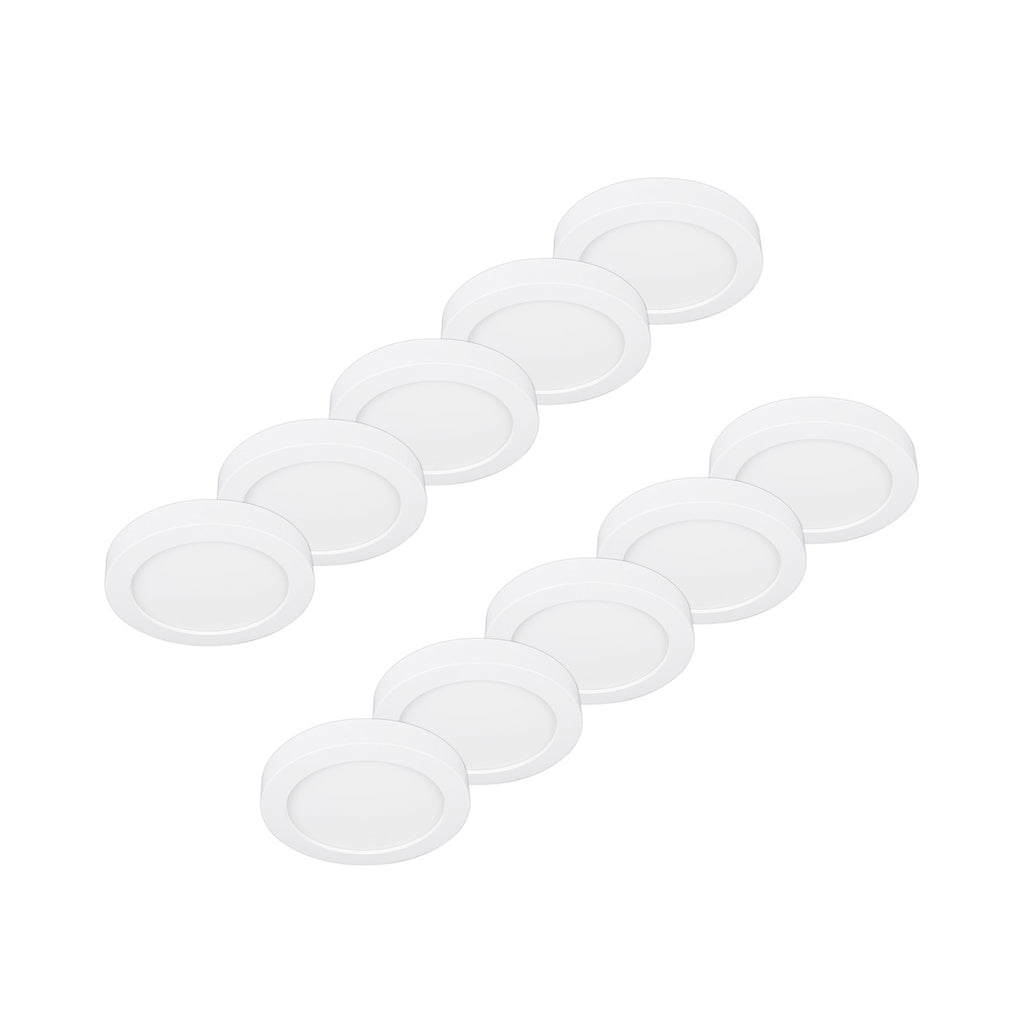 LED taklampe Edwina hvit Ø18 cm dimbar IP44 forfra