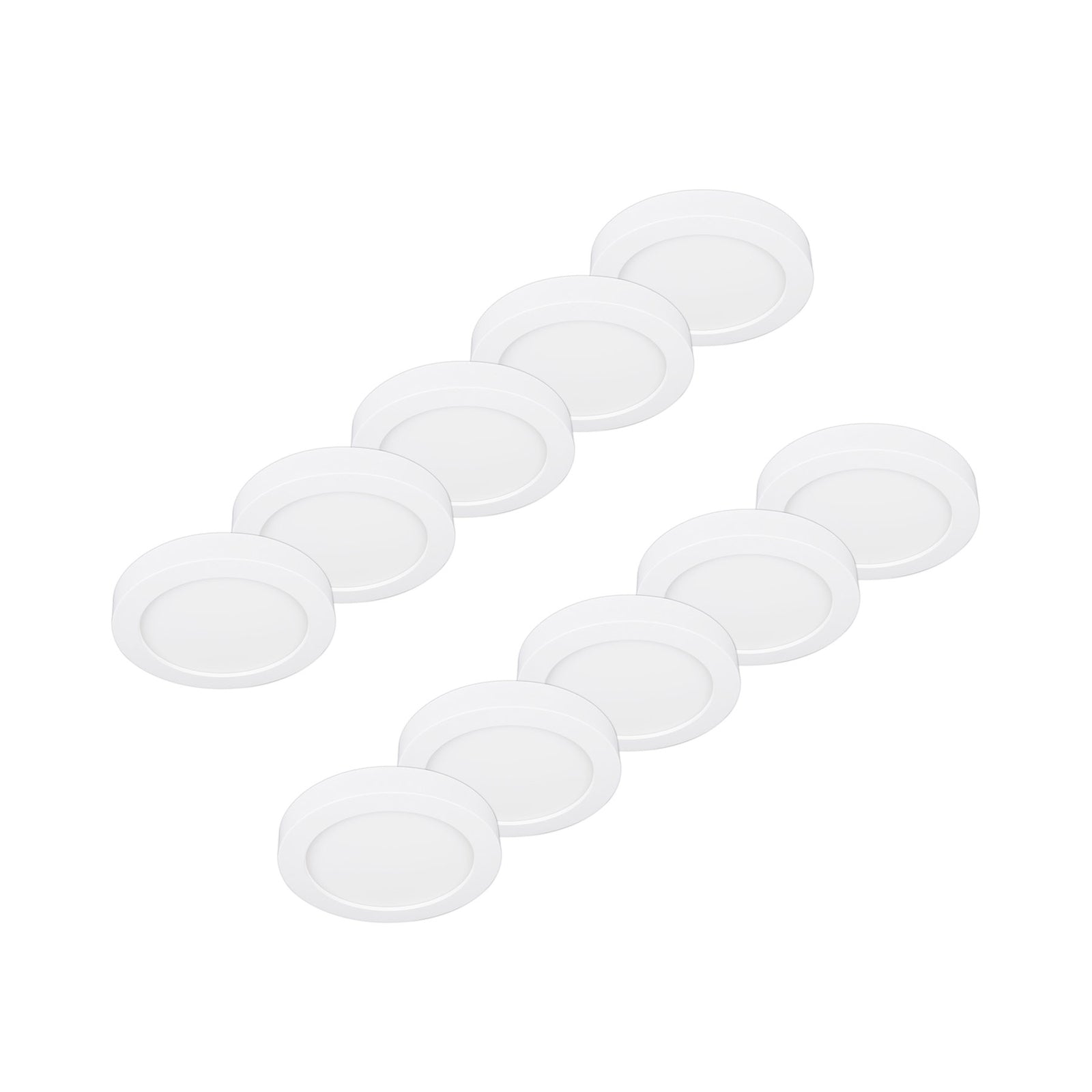 LED taklampe Edwina hvit Ø18 cm dimbar IP44 forfra