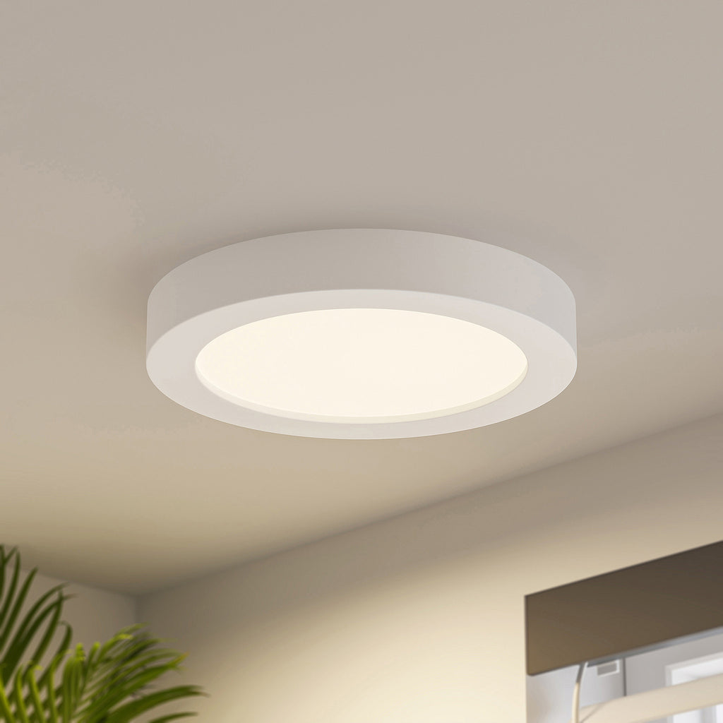LED taklampe Edwina hvit Ø25 cm IP44 dimbar bakside