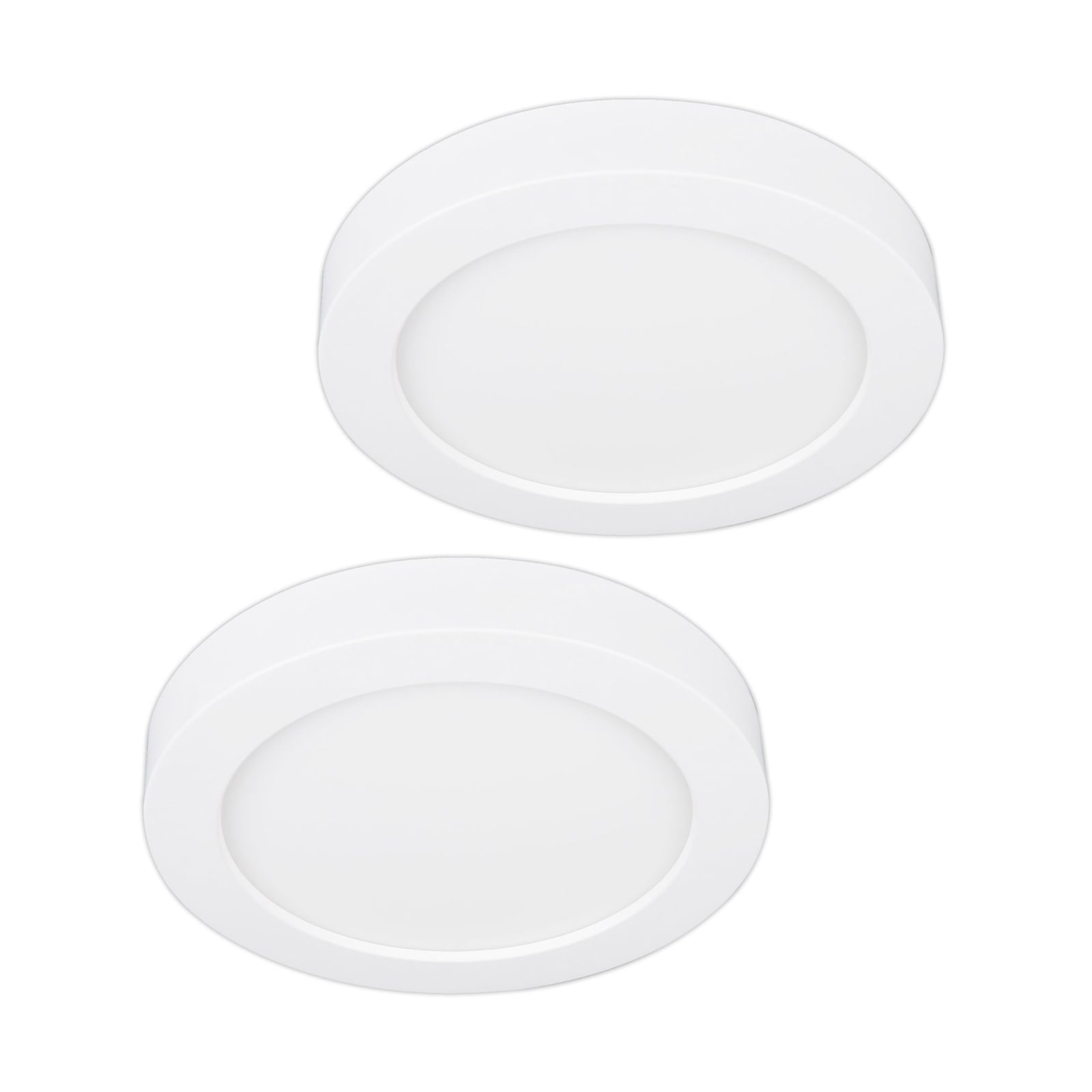 LED taklampe Edwina rund hvit forfra