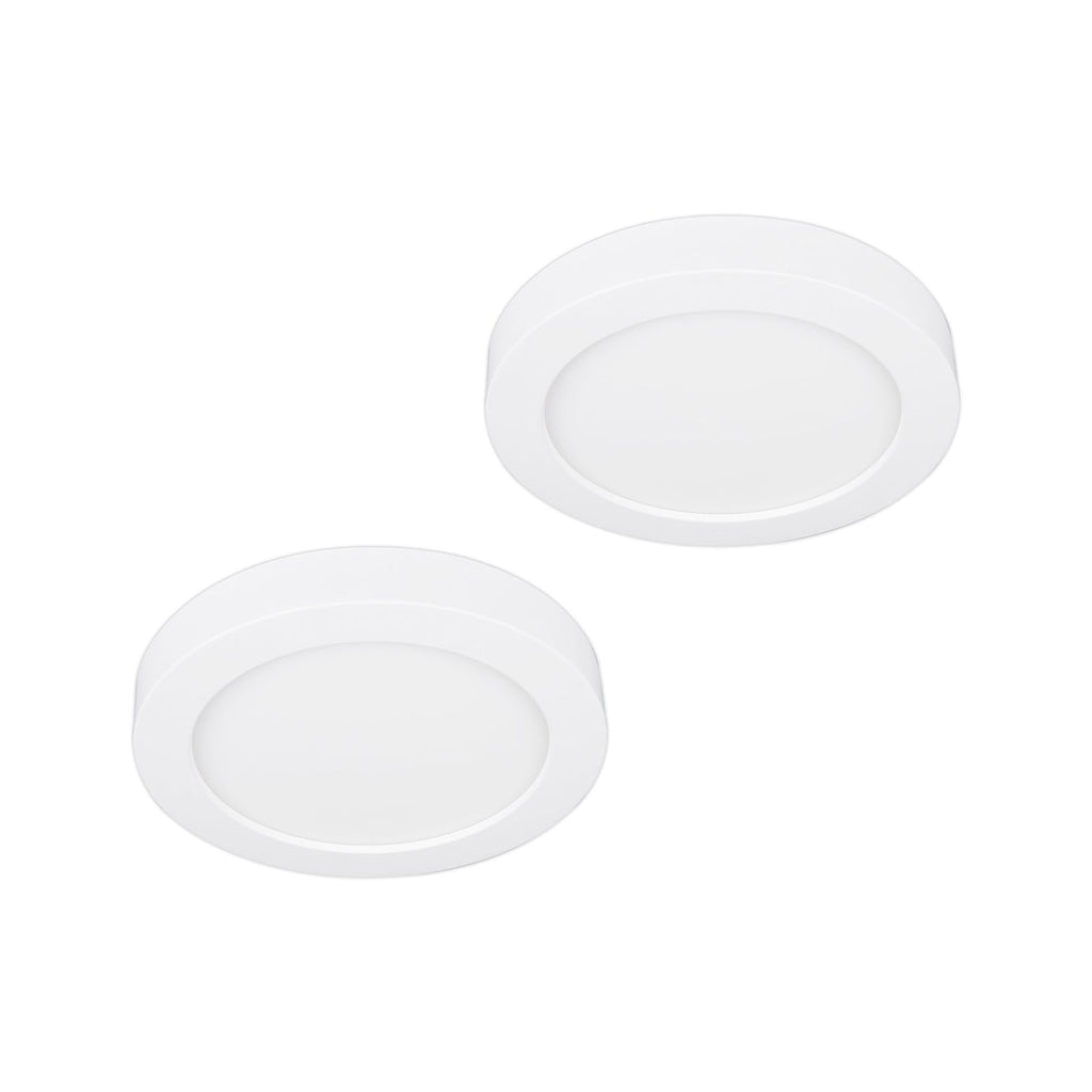 LED taklampe Edwina rund hvit Ø18 cm dimbar IP44 forfra
