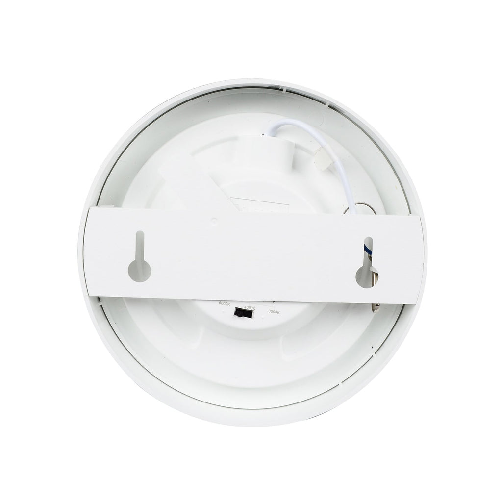 Nærbilde av LED taklampe Edwina rund hvit Ø18 cm dimbar IP44