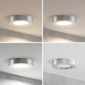 LED taklampe Edwina sølv Ø18 cm forfra