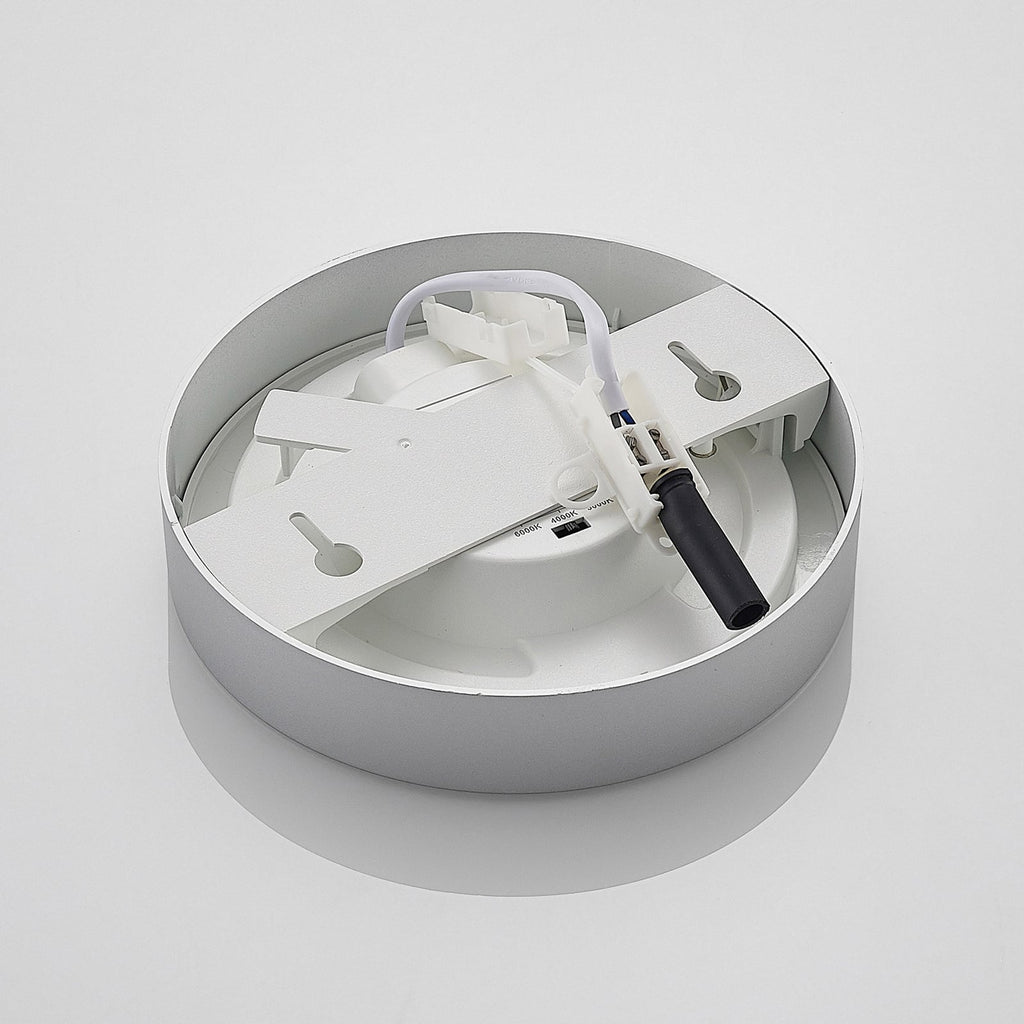 LED taklampe Edwina sølv Ø18 cm sideprofil