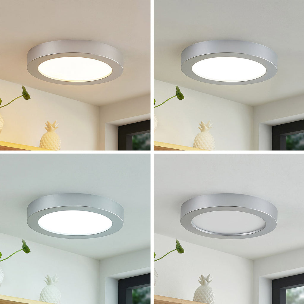 LED taklampe Edwina sølv bakside