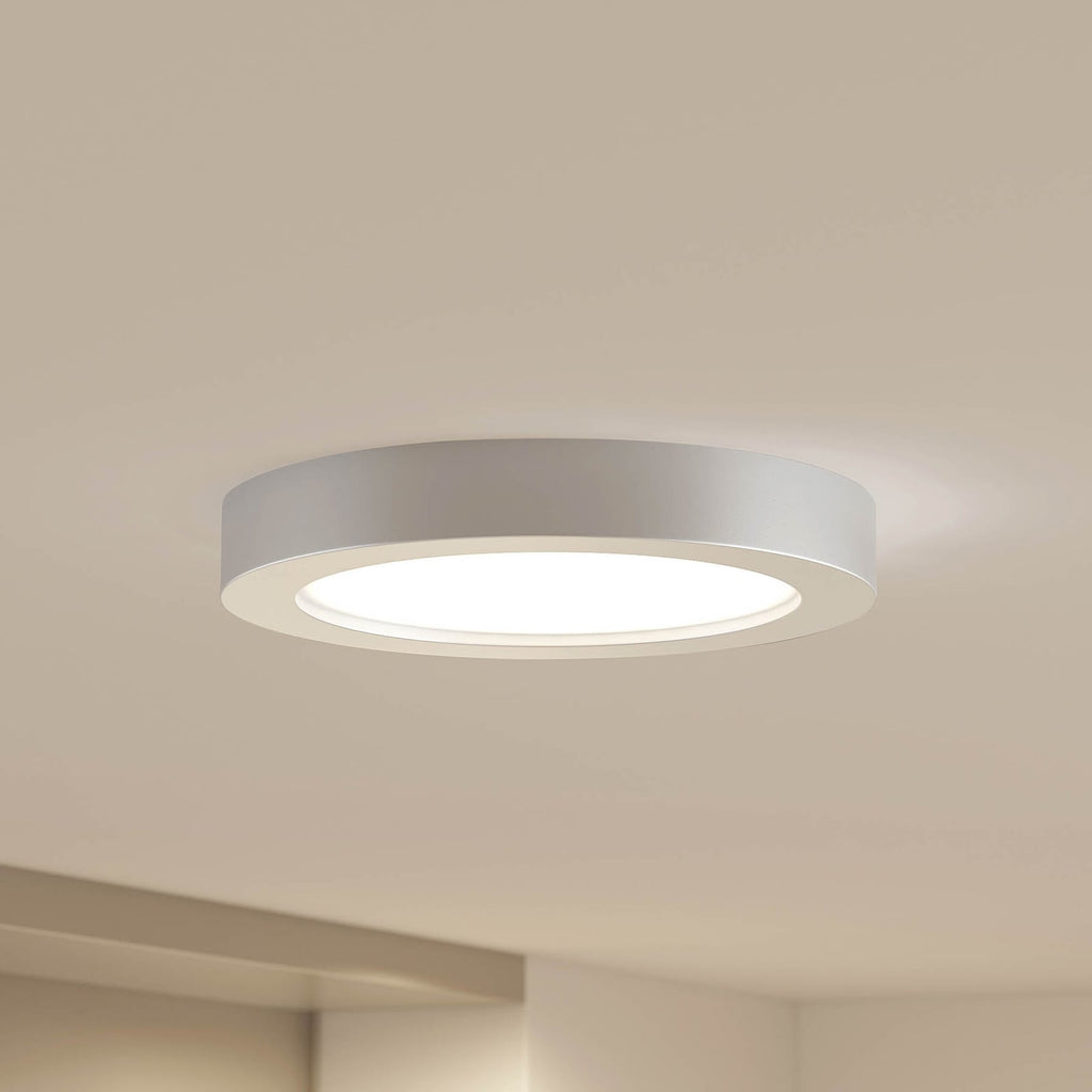 LED taklampe Edwina sølv forfra