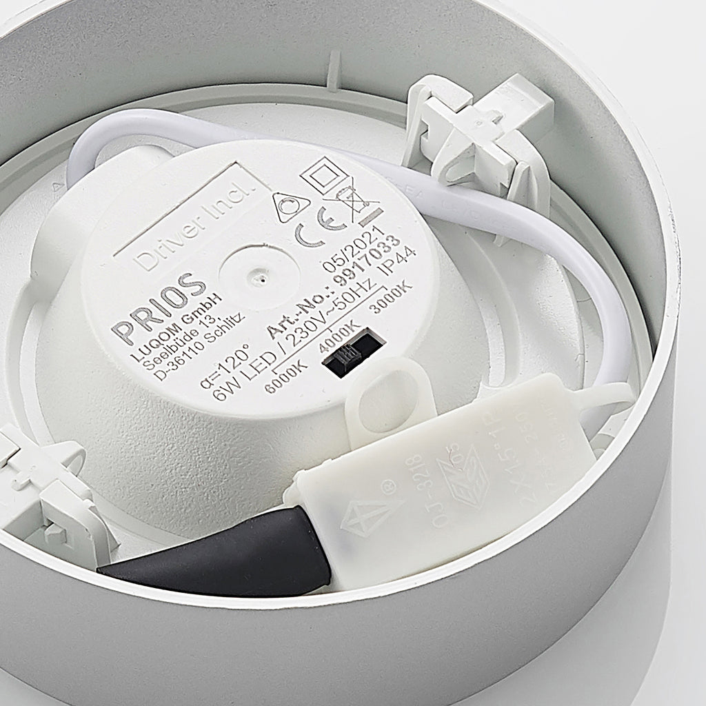 LED taklampe Edwina sølv Ø12 cm IP44 produktoversikt