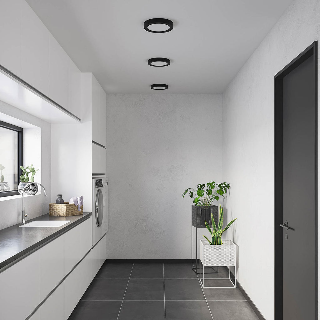 LED taklampe Edwina svart detalj av lyskilde