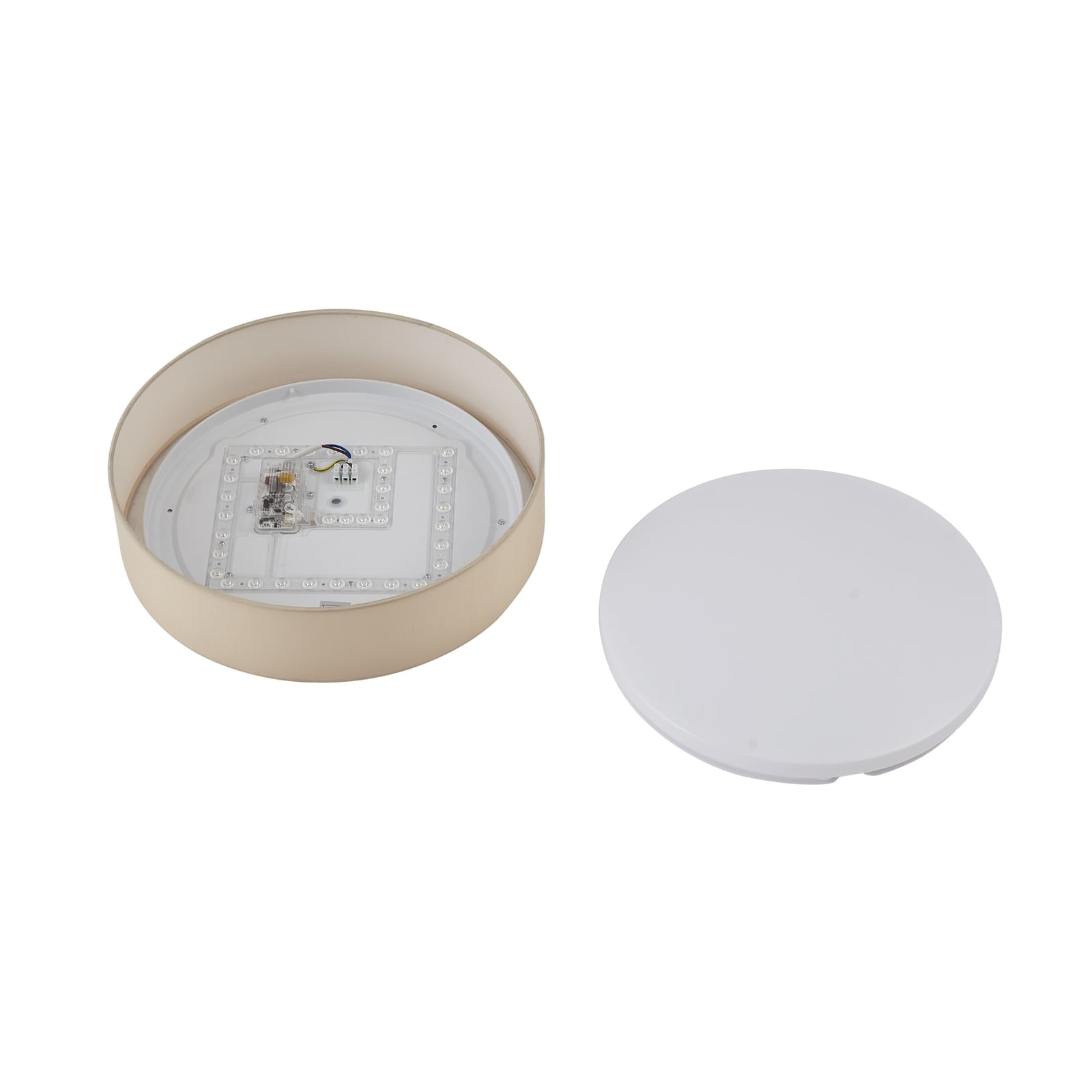 LED taklampe Eilif tekstil hvit CCT Ø40 cm 24W - Lindby