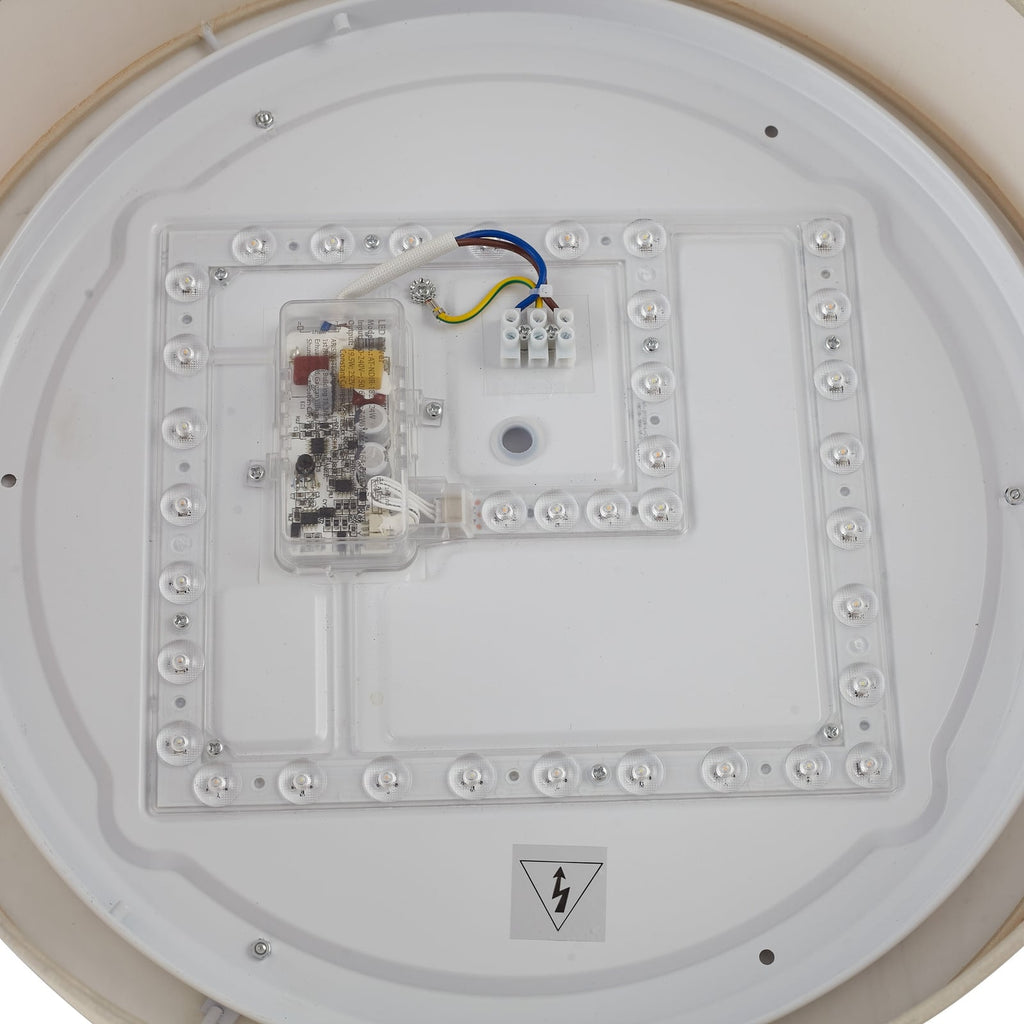 LED taklampe Eilif tekstil hvit CCT Ø40 cm 24W - Lindby