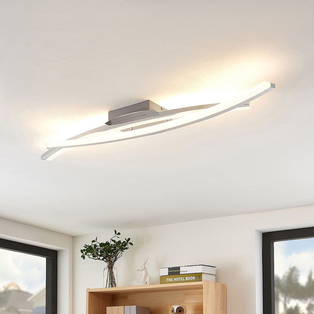 LED taklampe Elarit dimbar krom 104 cm 30W varmhvit forfra