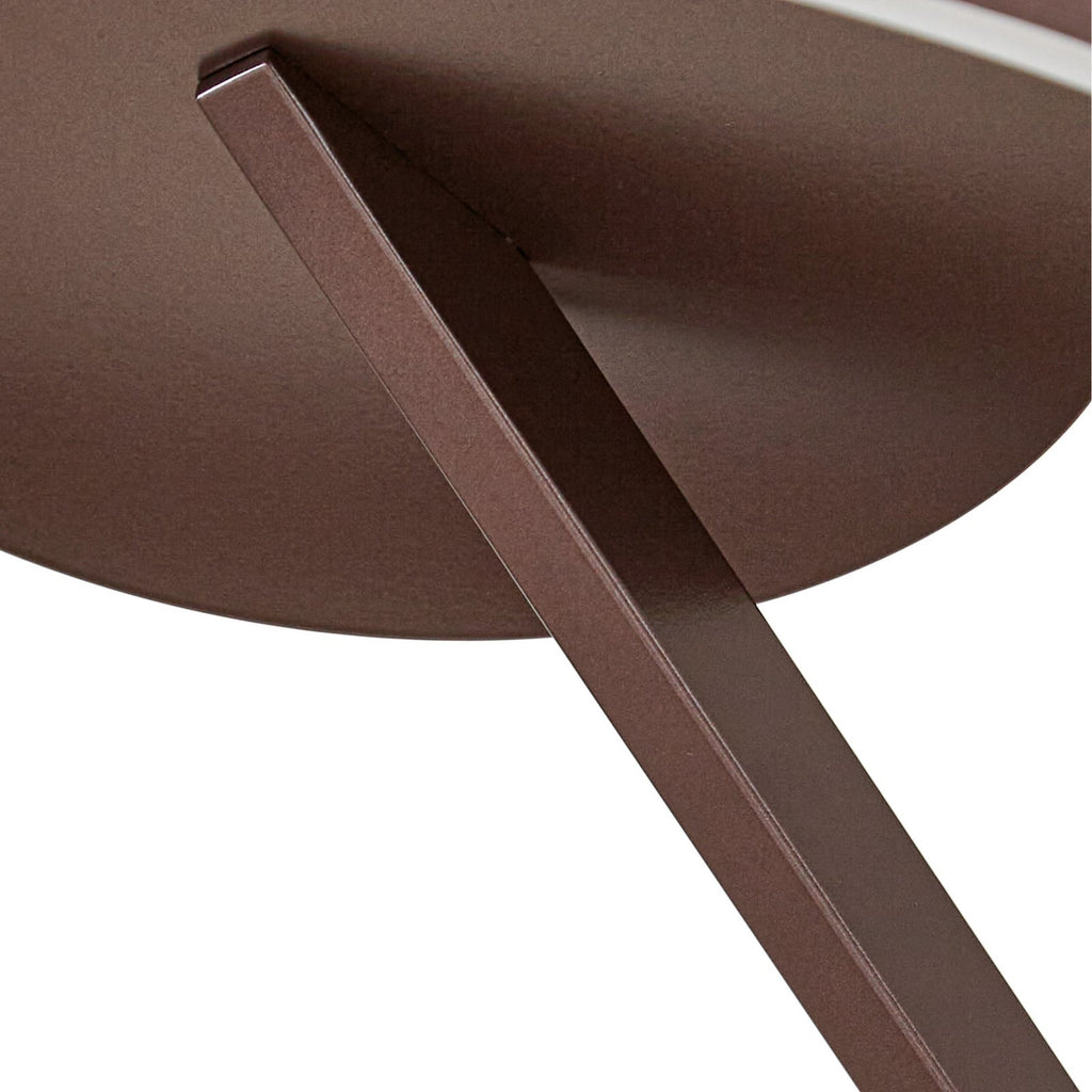 LED taklampe Eldra dimbar kaffebrun Ø56 cm sideprofil
