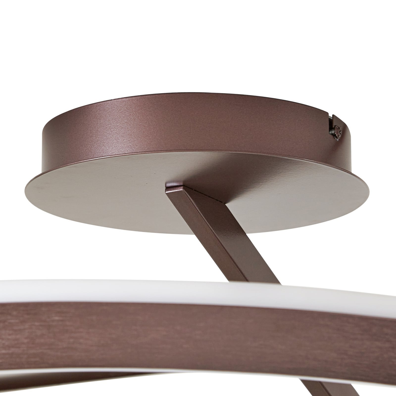 LED taklampe Eldra dimbar kaffebrun Ø56 cm lampe på tak