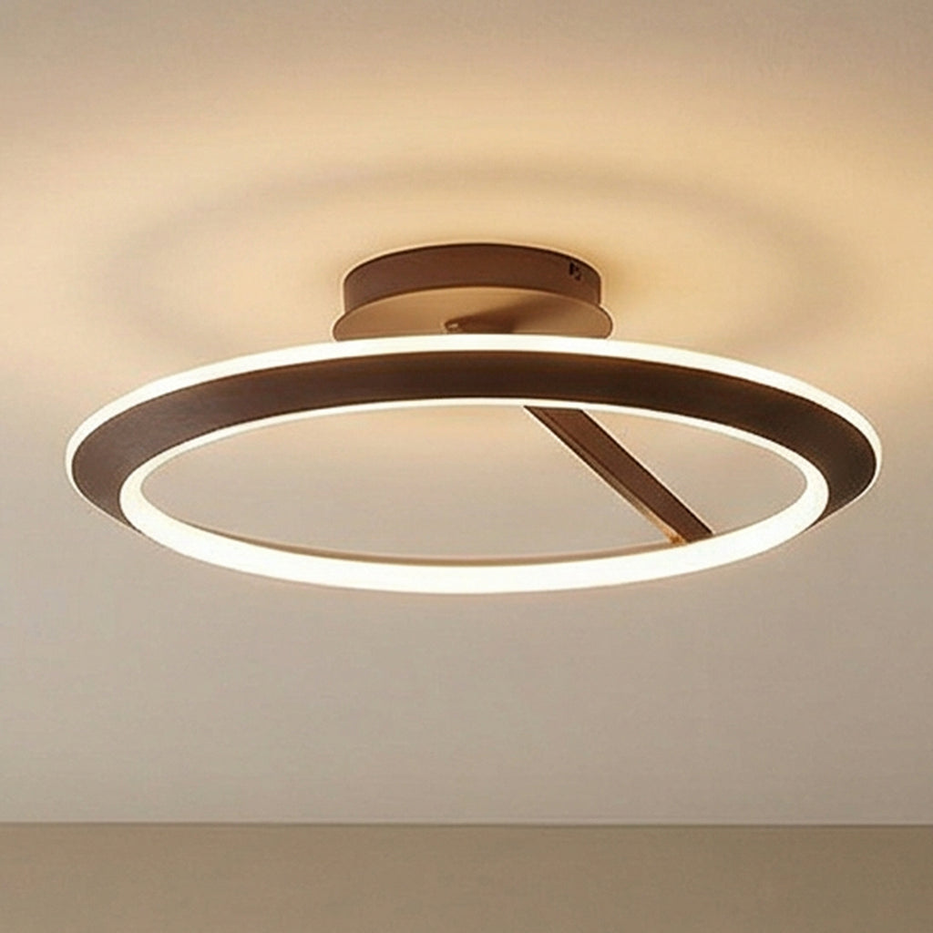 LED taklampe Eldra dimbar kaffebrun Ø56 cm lysstyrke kontroll