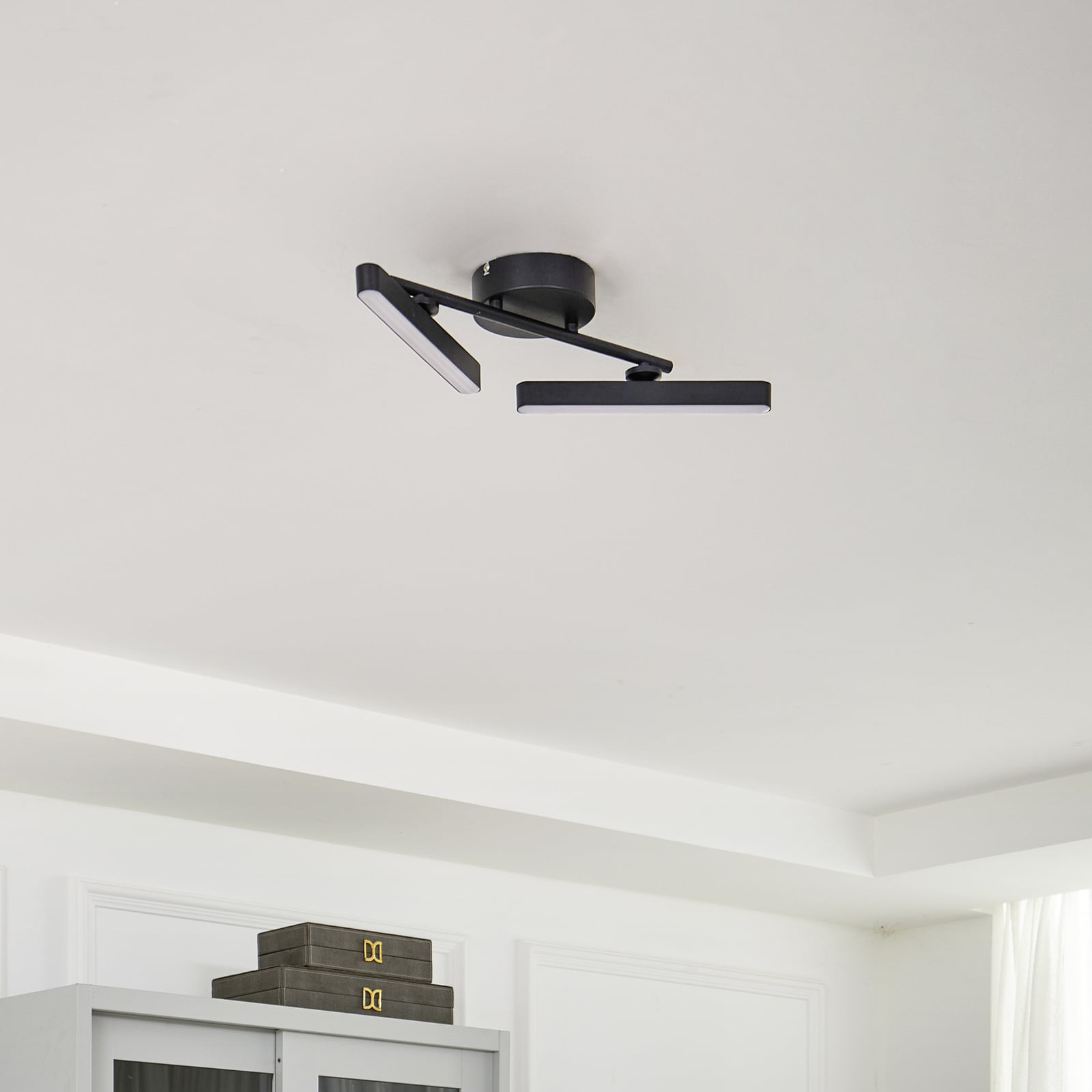LED taklampe Eldrin 2-lys svart detalj