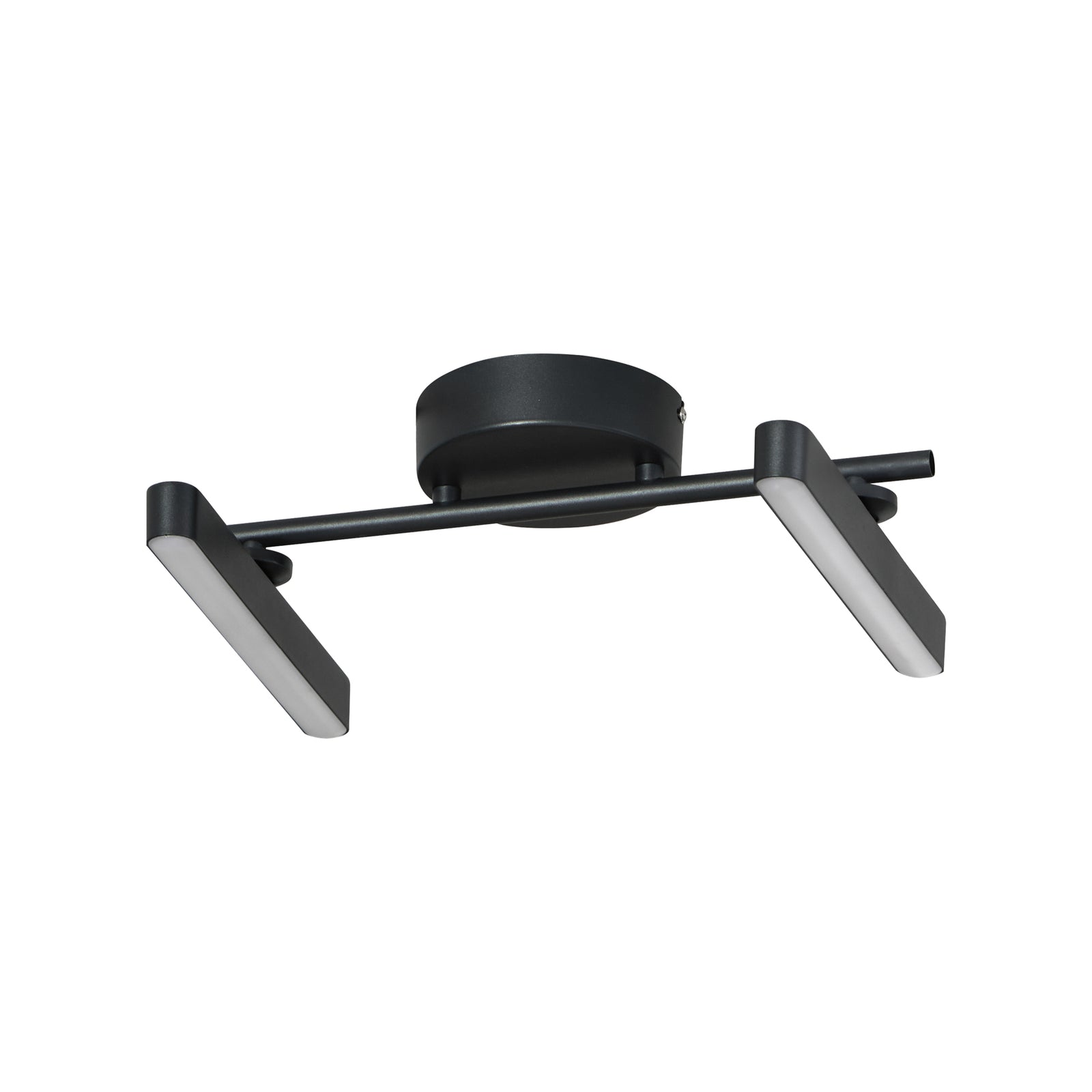 LED taklampe Eldrin 2-lys svart montert i rom