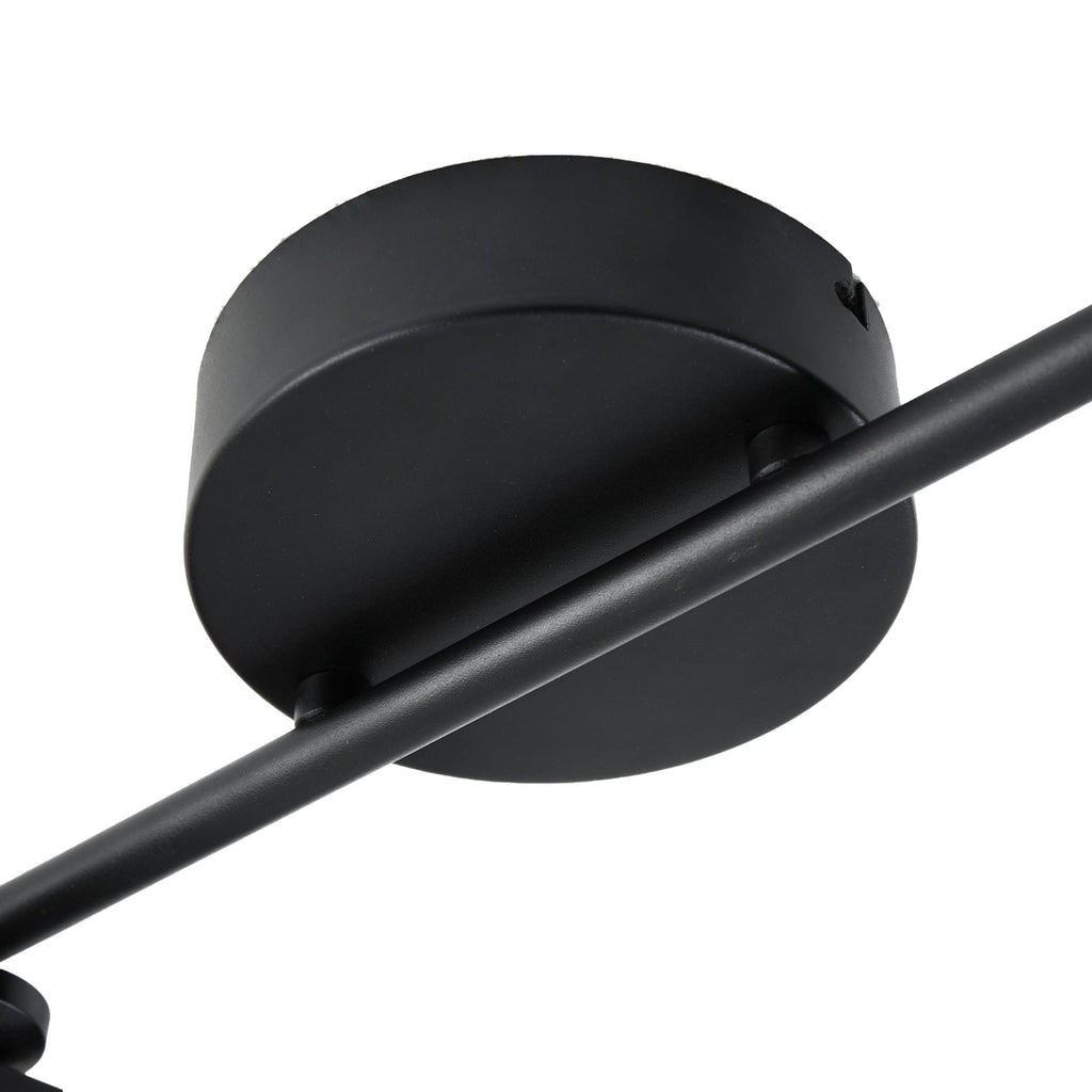 LED taklampe Eldrin 2-lys svart vinkel