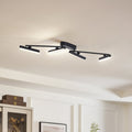 LED taklampe Eldrin 4-lys svart dimbar forfra