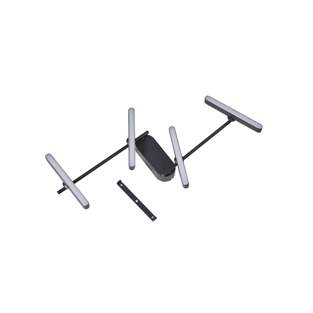 LED taklampe Eldrin 4-lys svart dimbar 111,5 cm 34W - Lindby