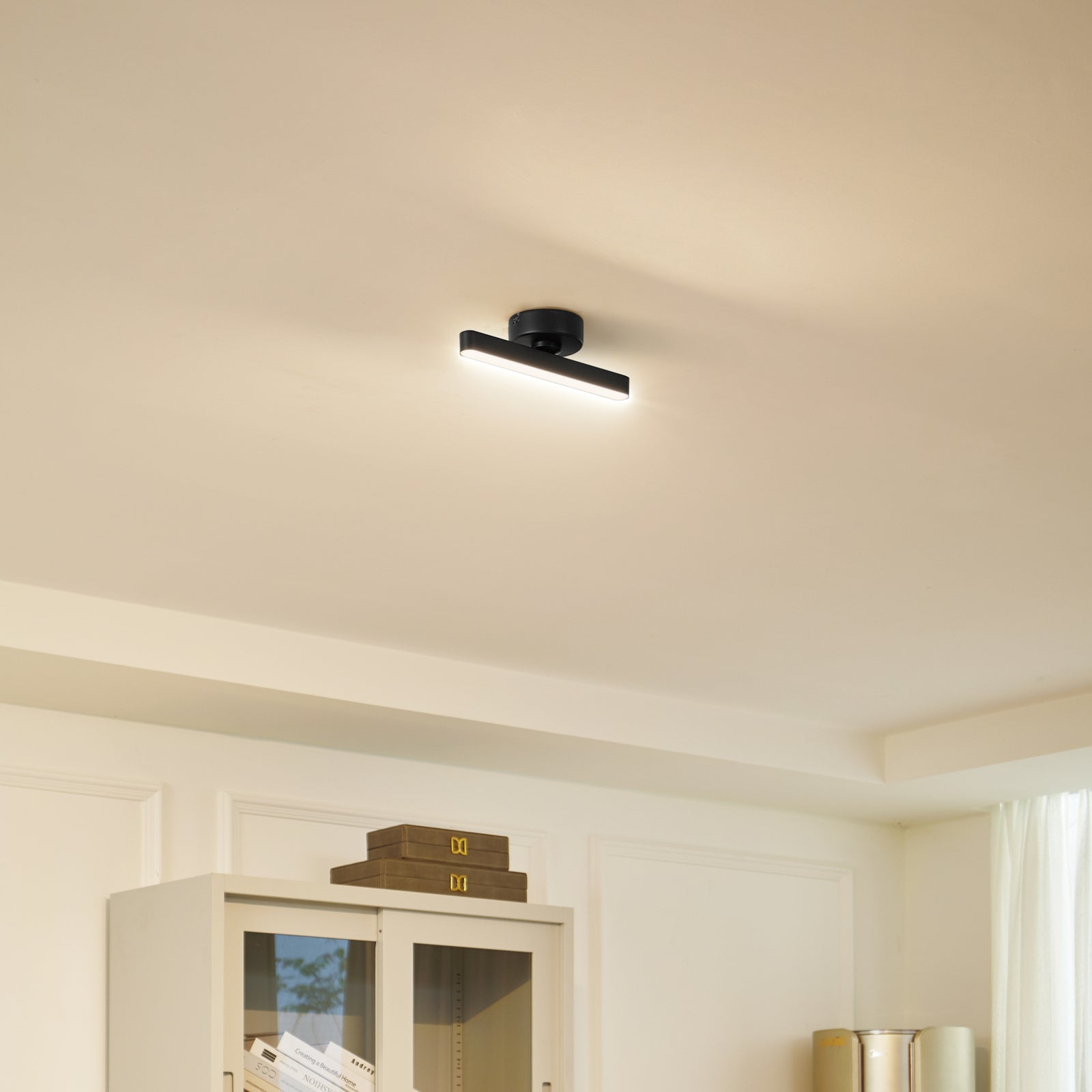 LED taklampe Eldrin svart aluminium dimbar bakside