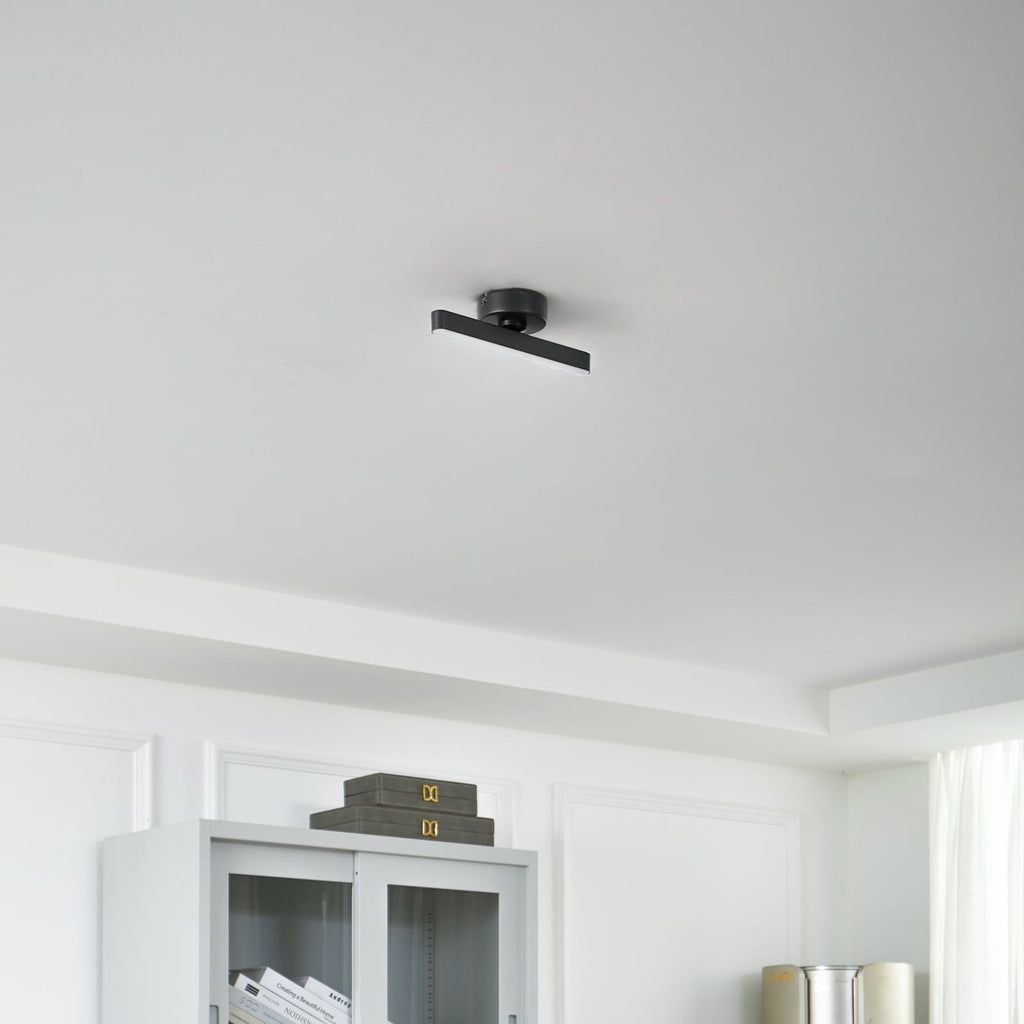 LED taklampe Eldrin svart aluminium dimbar detalj av lampehode