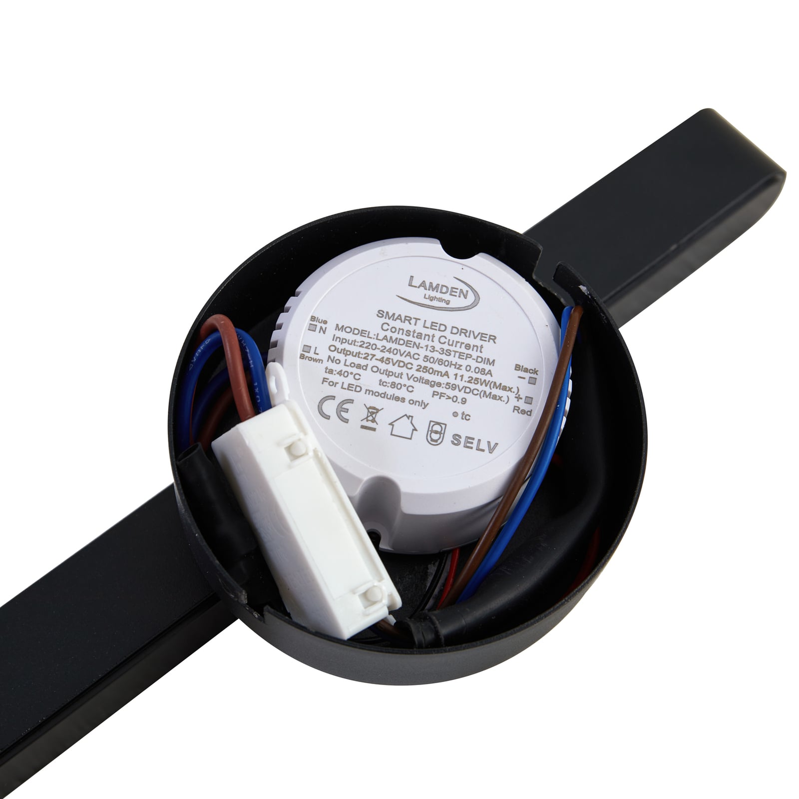 LED taklampe Eldrin svart aluminium dimbar 25,7 cm 8,3W - Lindby