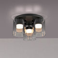 LED taklampe Elio 3-lys røykglass dimbar forfra