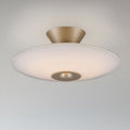 LED taklampe Elipsa glass hvit/bronse dimbar forfra