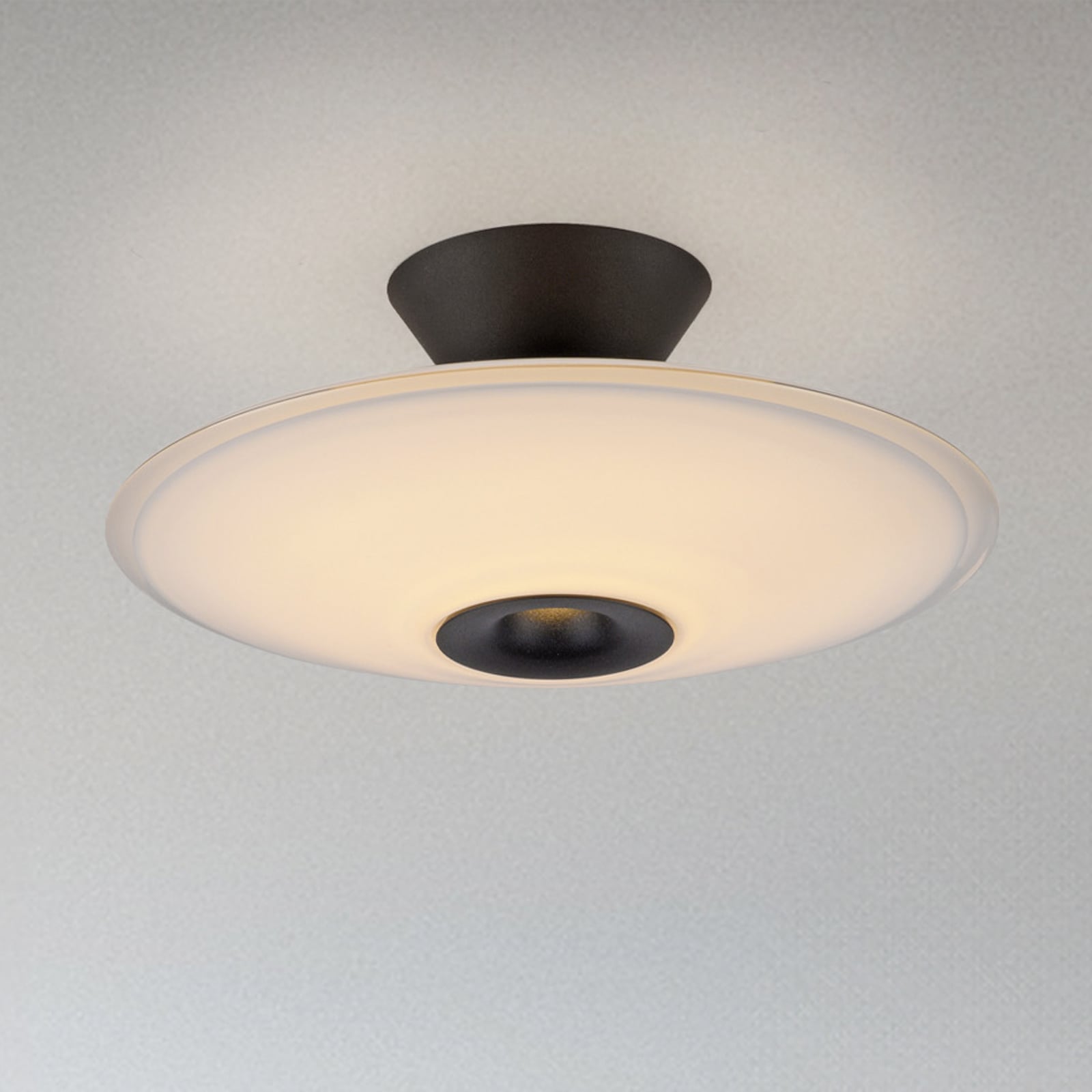 LED taklampe Elipsa dimbar glass Ø35 cm 26W varmhvit forfra