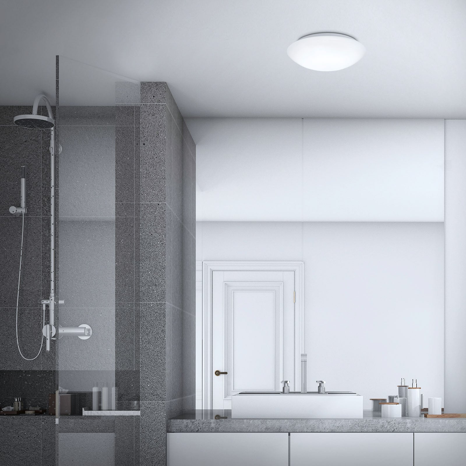LED taklampe Elipso med bevegelsessensor IP44 bakside