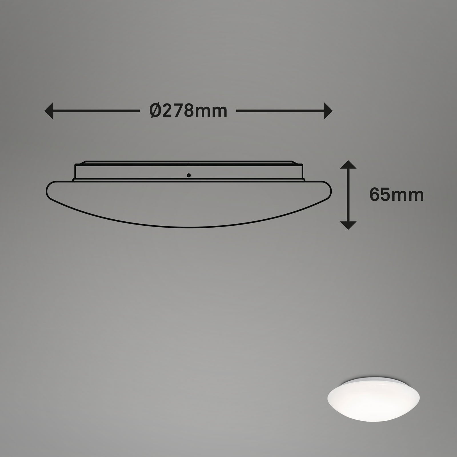 LED taklampe Elipso montert i tak
