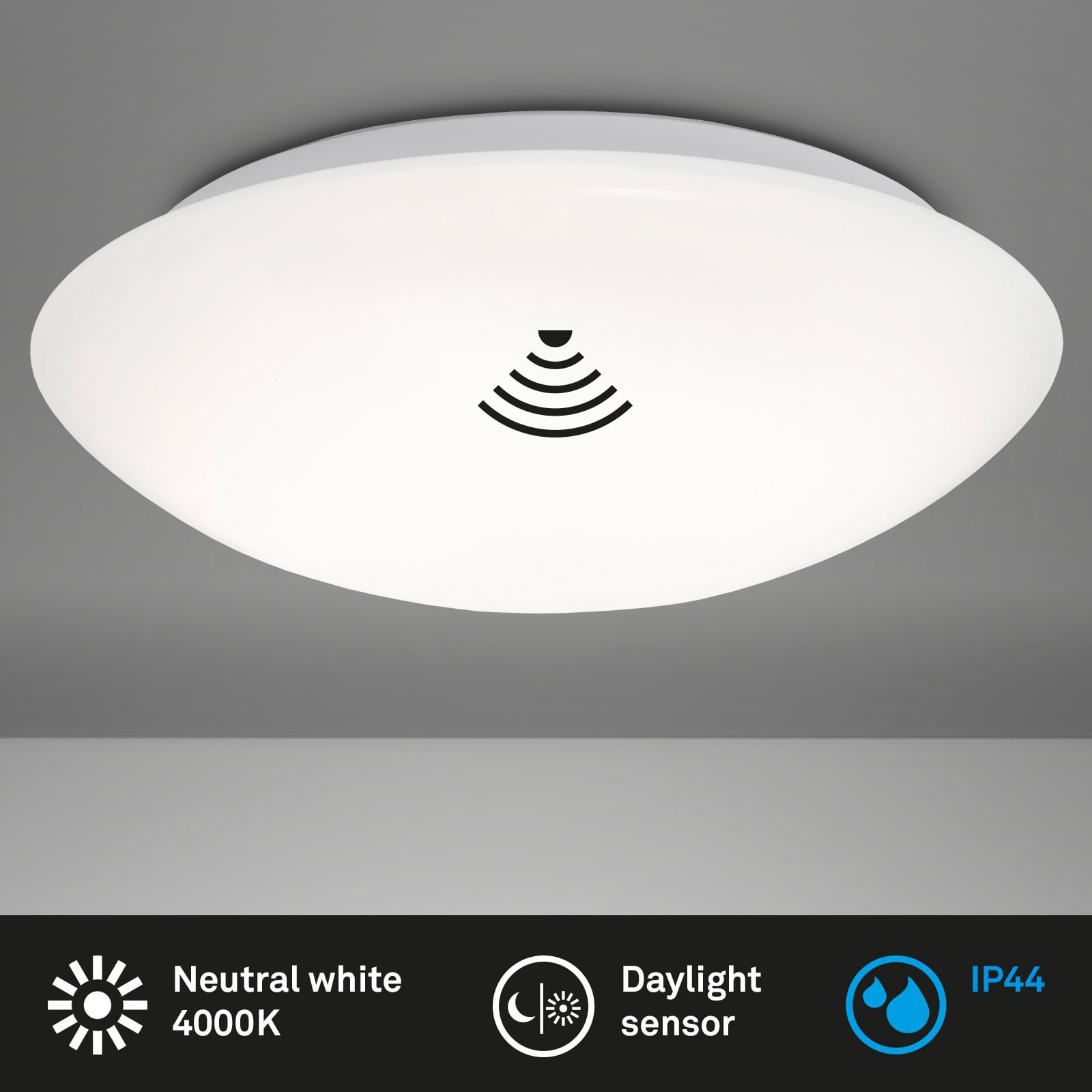 Oversikt LED taklampe Elipso med bevegelsessensor