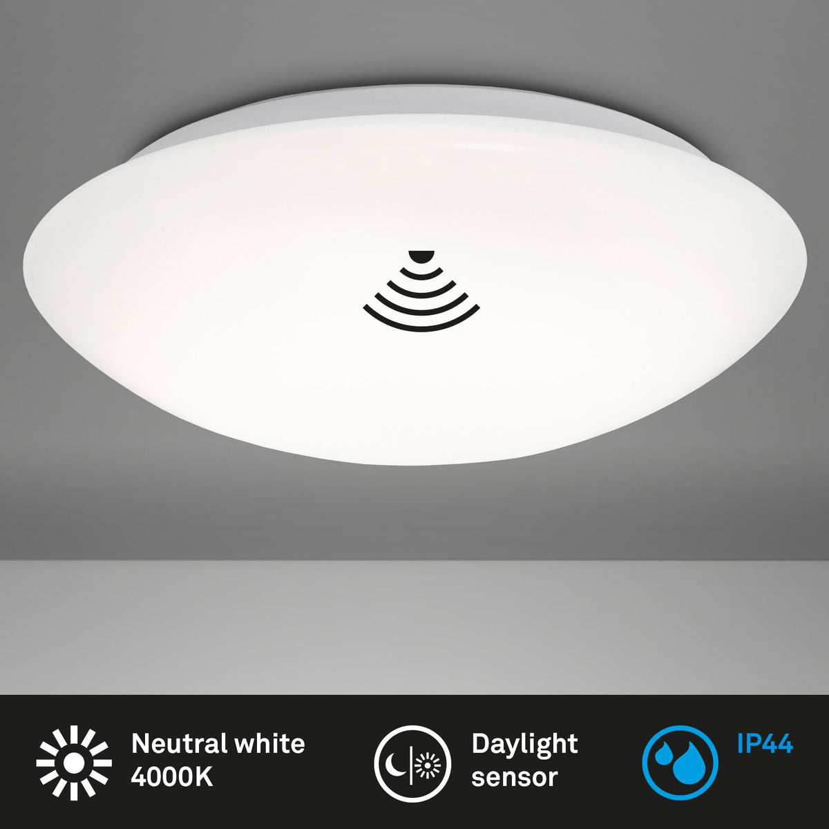 Oversikt LED taklampe Elipso med bevegelsessensor