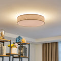 LED taklampe Ellamina dimbar CCT tekstil Ø60 cm 30W forfra