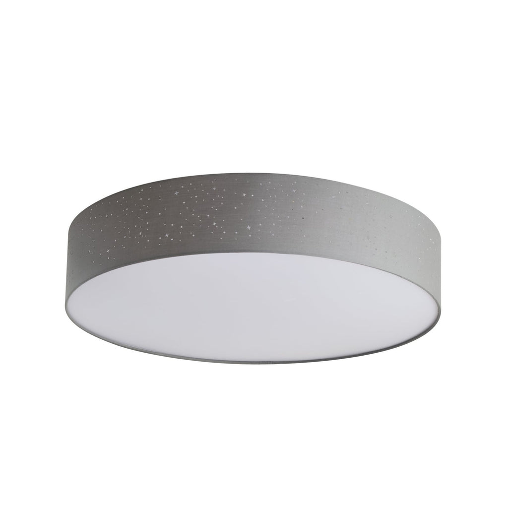 LED taklampe Ellamina tekstil dimbar Ø60 cm CCT med fjernkontroll nærbilde av tekstilskjerm