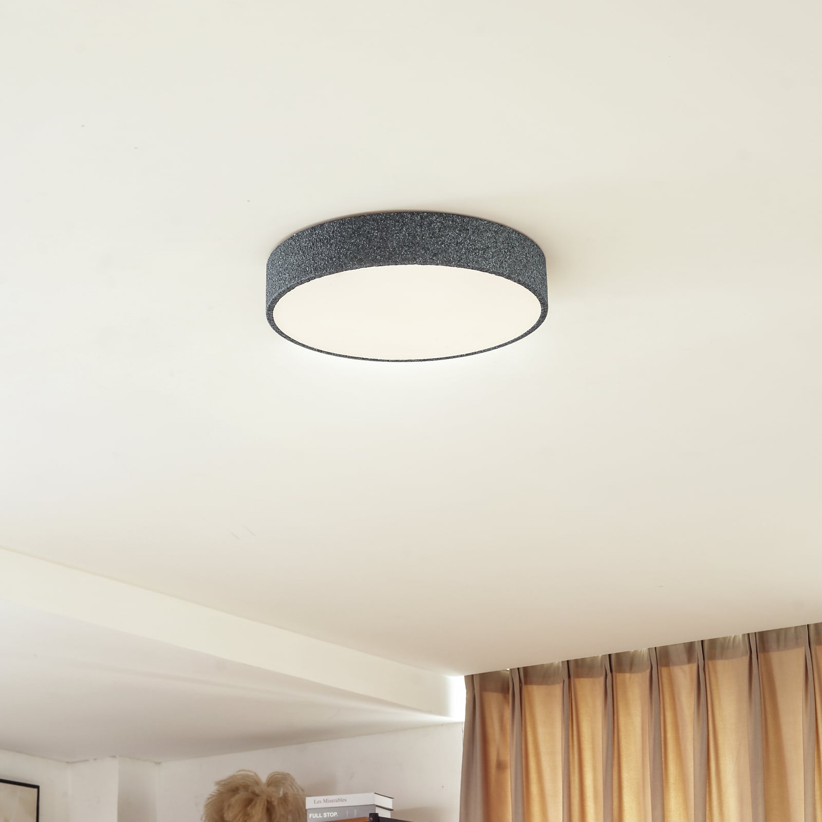 LED taklampe Elmor smart dimbar Ø45 cm grå RGB CCT 36W bakside